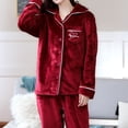 thumbnail image 5 of RKSTN Ensembles de Pyjama pour Femmes 2 Pcs Mode Flanelle Imprimée Poche Manches Longues+ Pantalon Long Ensemble de Pyjama Doux Confortable Pyjamas, 5 of 5