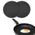 thumbnail image 4 of Dining Baking Mats 2 Pack 24cm Round Non Stick High Temperature Pan Frying Pan Liner Sheet Cooking Wok Sheet Pad For Kitchen BBQ Baking, 4 of 8
