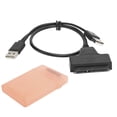 thumbnail image 4 of 2.5in Boîte de Protection de Lecteur, Câble de Disque Dur Stable à Grande Vitesse Double Interface Double Voie d'Ouverture avec Indicateur d'État LED pour 2.5in HDD SSD Rouge, 4 of 8
