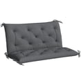 thumbnail image 1 of Outsunny Garden Bench Cushion with Backrest, Non-Slip 2 Seater Soft Pad, 1 of 10
