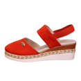 thumbnail image 4 of Platform Wedge Sandals For Women 2025 Summer Spring Closed Toe Espadrilles High Heels Slingback Dress Sandals, 4 of 5