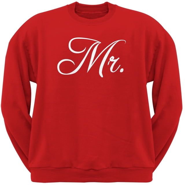 Fancy Mr. Chandail Molletonné Rouge à Col Rond pour Adulte