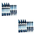 thumbnail image 3 of Transemion 36 Pieces Ear Gauges Stretching Kit Expanders 14G-00G Plugs Dark Blue 36 Pcs 2Set, 3 of 6