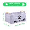 thumbnail image 2 of Pet Toy Storage Bin Dog and Cat Accessory Felt Basket Chest Organizer Container, 2 of 7