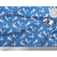thumbnail image 2 of Soimoi Velvet Fabric Dot,Star & Unicorn Animal Print Fabric by Yard 58 Inch Wide, 2 of 3