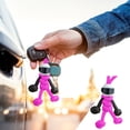 thumbnail image 2 of Kcodviy Motorcyclist Minifigure Hanging Chain Small Clip for Keys Umbrella Rope Weaving Keychain Plain Key Ring Personality Motorcycle Key Accessories, 2 of 9