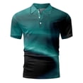 thumbnail image 2 of BOBOGOJP Mens Polo Shirt Classic Button Basic Long Sleeve Shirt Solid Color Cotton Tees Stylish Tops (Mint Green,M), 2 of 4