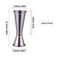 thumbnail image 1 of XZNGL 304 Stainless Steel Ounce Glass Wine Measurer Double Head Cocktail Glass 30/60ML, 1 of 9