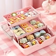 thumbnail image 4 of 3-Layer Kids Hair Accessories Organizer,Girls Hair Accessories Storage Box,Bow Switch Organizer Box Jewelry Box,Plastic Hair Ties Holder Hair Clips Container Headbands Organizer Gift for Baby Girls, 4 of 7