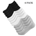 6 Pairs Pas de montrer Chaussettes pour femmes invisibles Chausse non glissoire Basculant Chauses occasionnelles