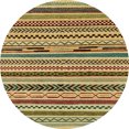 thumbnail image 1 of Ahgly Company Tapis d'Intérieur Ronds Abstraits Jaunes Abstraits pour Aire, 5 Pieds Rond, 1 of 6
