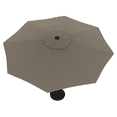 thumbnail image 3 of Parasol de marché rond à bouton poussoir pour patio de 2,7&nbsp;m HOMETRENDS, teck patiné, 3 of 10
