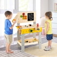 thumbnail image 4 of Costway Wooden Tool Bench Workbench Toy Play for Kids with Tools Set for Toddlers Ages 3 +, 4 of 10