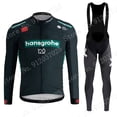 thumbnail image 1 of FALL/WINTER Men's Boraful Hansgrohe 2021 Pro team Cycling jersey Wear Strap Suit Set Ropa with Gel Pad MTB Bicycle, 1 of 2