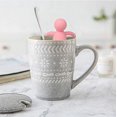 thumbnail image 2 of Tea Infuser for Loose Leaf Tea Cute Tea Strainer Ball Stainless Steel Extra Fine Mesh Tea Steeper Filter for Cup Mug Silicone Handle（Pink）, 2 of 7