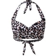 thumbnail image 4 of Birdeem Womens Fashion Versatile Sexy Printing Swimsuit Halter Backless Bikini Tops, 4 of 12