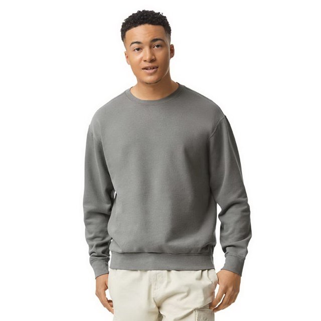 Comfort Colors 1466 Chandail en Molleton Léger en Molleton à Col Rond - Gris - TG