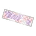 thumbnail image 2 of Keyboard Keycaps, Exquisite Workmanship 108 Keys Custom Keycaps OEM Height  For 87 Keys Keyboard Purple Pink White, 2 of 8