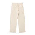 thumbnail image 3 of Timegard Pants for Women Straight Leg Solid Color Cargo Pants Lounge Pants with Pockets Fall Outdoor, 3 of 5