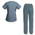 thumbnail image 2 of Women's Scrubs Set Scrub Top and Pants Scrubs Set, 2 of 3