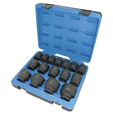 Jet 3/4-inch Drive, 16-Piece Regular SAE Professional Impact Socket Set, 6 Point, 610403
