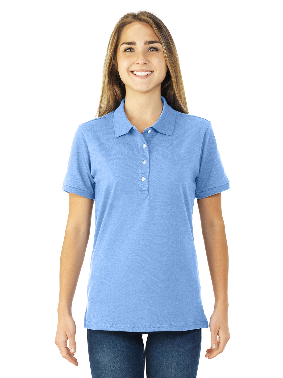 Jerzees Chemise de Sport à Manches Courtes pour Femmes, m, Bleu Clair