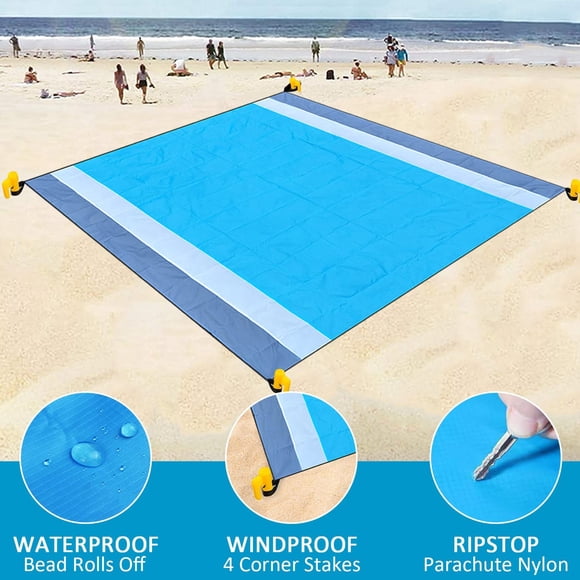 Couverture de Plage, Couverture de Pique-Nique, 300 x 270 cm, Tapis de Plage, Sans Sable, Imperméable, Couverture de Pique-Nique, Couverture d'Extérieur pour la Plage, camping, Randonnée, portable, à Séchage Rapide, Sans Sable, Imperméable.