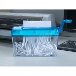 LNGOOR 1PC Fichier crané main Shredder Bureau et fournitures d'enseignement Shredter portable A6 Déchiqueteuse