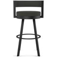 thumbnail image 2 of Amisco Tabouret de Bar Pivotant Browser 30 Po - Polyester Gris Anthracite / Métal Noir, 2 of 9