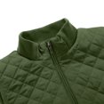 thumbnail image 3 of Bienzoe Gilet Matelassé Léger pour Femme, Doudoune Rembourrée, Mode, Fermeture Éclair, Veste Décontractée, Olive, TG, 3 of 6