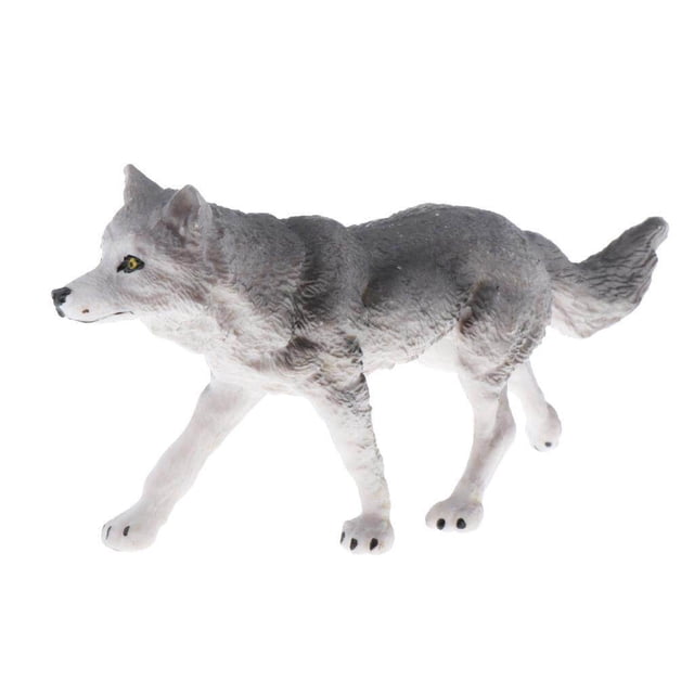thinsony Simulation Animals Model Figure Kids Educational Toy Decor Gray Wolf