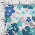 thumbnail image 2 of oneOone Velvet Turquoise Blue Fabric Floral Sewing Craft Projects Fabric Prints By Yard 58 Inch Wide, 2 of 4