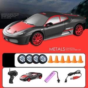 Riforla 1:24 Échelle Haute Vitesse 4WD RC Voiture de course 2.4 Jeux de drift à télécommande pour enfants et adultes Expérience de drivt réaliste Remote Control Car Red