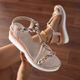 thumbnail image 2 of VEKDONE Sandales Boho Femmes Mode Femmes Décontractées Bout Rond Sandales Confort Plage Chaussures Décontractées, 2 of 9