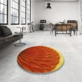 thumbnail image 4 of Ahgly Company Tapis d'Intérieur Lavable en Machine Carré Orange Citrouille Transitionnel, 7 Pieds Carré, 4 of 7