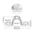 thumbnail image 2 of Unique Bargains 18mm Rigid Pipe Strap Clamp, 20 Pcs 304 Stainless Steel Two Hole U-shape Tube Clip, 2 of 5