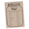 thumbnail image 2 of Inkdotpot Rustic Kraft Mason JarWedding Shower Bachelorette Party Bulk ActivityGameCardsWhats In Your Purse Bridal ShowerGame 50-Pack, 2 of 7