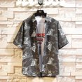 thumbnail image 2 of Birdeem Chemise d'Été Vintage Imprimée pour Hommes Manches Courtes Col Cubain Chemise Style Hawaïen Motif Manches Courtes Col Rabattu Blouse & Chemise, 2 of 4