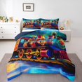 thumbnail image 1 of Erosebridal Steam Engine Train Bedding Sets Toddler with Comforter, Transportation Theme Duvet Insert, Reversible 2pcs, 1 of 6