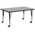 thumbnail image 1 of Bowery Hill Table d'Activité Mobile 26 Pouces x 30 Pouces x 72 Pouces en Gris, 1 of 2