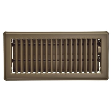 Imperial 4 po x 10 po Registre de plancher en acier, chocolat