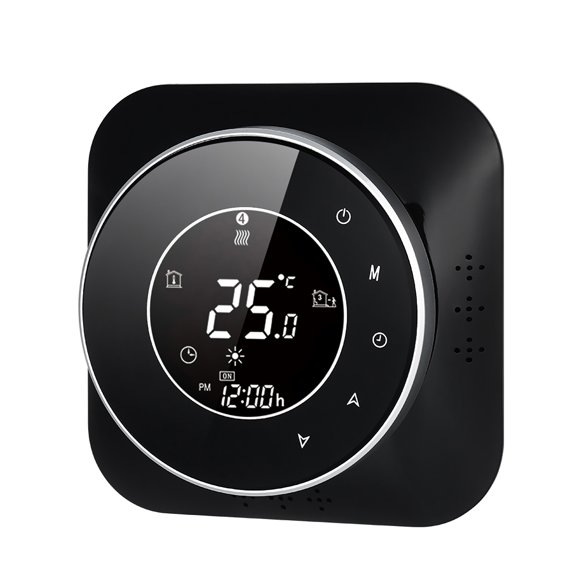 95-240V Programmable Thermostat 5+1+1 Six-segment Touch Screen LCD Display with Backlight Boiler Heating Thermostat Temperature Controller