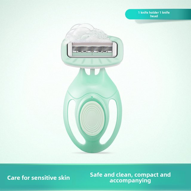Schick Intuition Manual Razor with 4-Layer Blades, Comfortable Grip, Replaceable Blades & Soap Head for Smooth Hair Removal – Unisex, Portable Design for Travel & Daily Grooming (Includes 1
