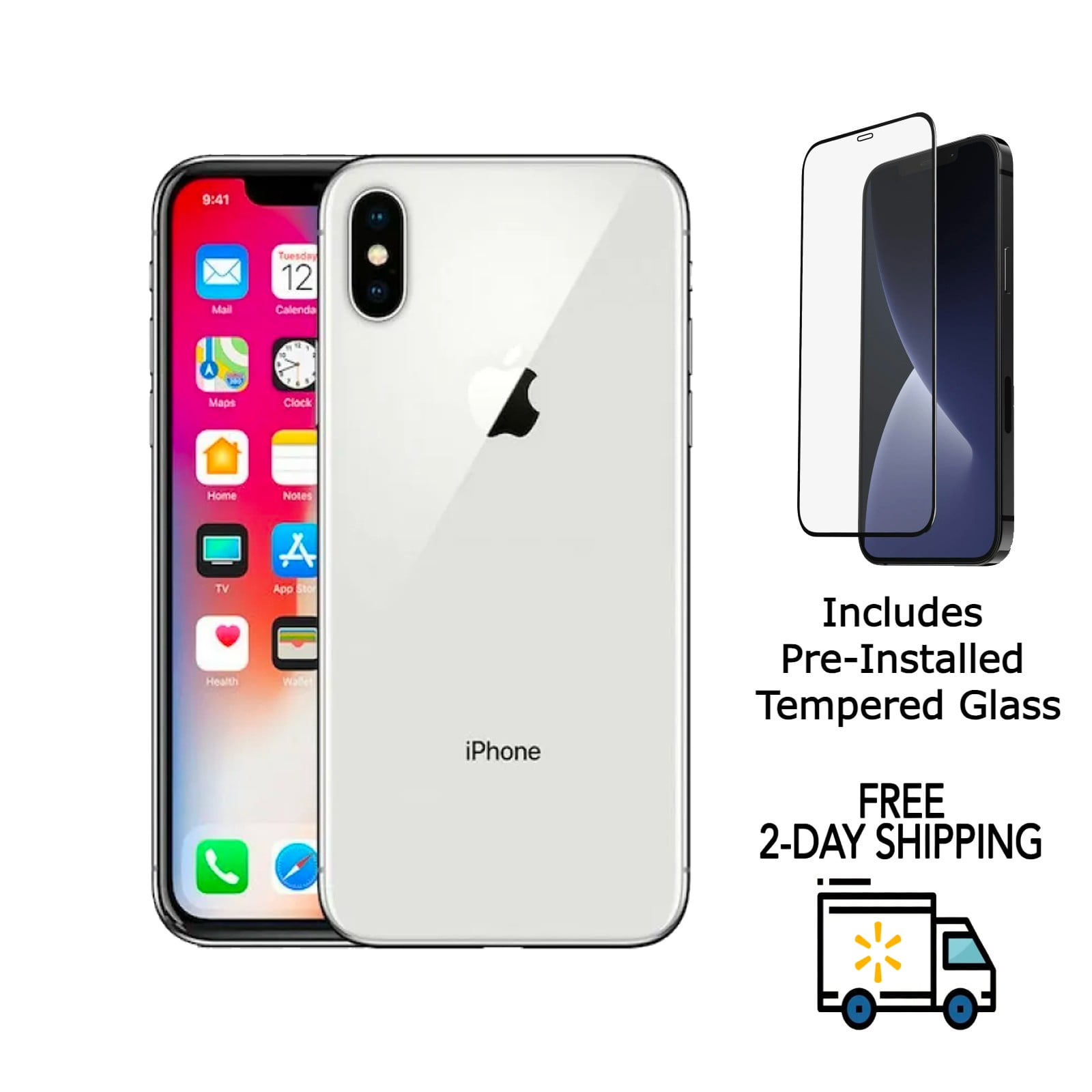 Refurbished Apple iPhone X A1865 (Fully Unlocked) 64GB Silver