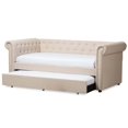 thumbnail image 1 of Baxton Studio Mabelle Fabric Daybed with Trundle in Light Beige, 1 of 8