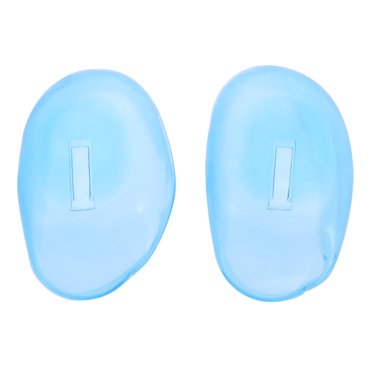 4 Pairs Silicone Ear Protectors Ear Shield Ear Protective Cover Dyeing Supplies for Hair Salon (Sky Blue)