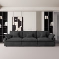 thumbnail image 1 of The Magic Home Canapé Sectionnel Modulaire en Lin à 3 Places, Noir, 1 of 14