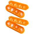 thumbnail image 2 of Oleegame 2PC Baby Popsicle Molds Flexible Ice Tray 4 Ice Molds For Freezer Easy Release Stackable Ice Trays For Cocktail 2PC Orange, 2 of 5