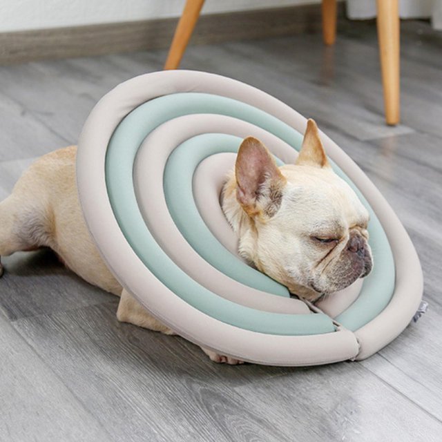 Wweixi Adjustable Anti-Bite Cone Soft Protector for Pet Cat Beige Green M Beige Green S