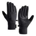 thumbnail image 2 of Men's Winter Thermal Gloves with Touchscreen Compatibility, Windproof Warm No Slip Grip for Outdoor Riding, Cycling, Skiing, Hiking, Work, and Cold Weather Activities Black XL, 2 of 5